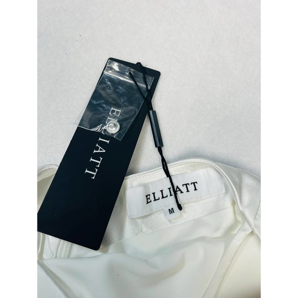 ELLIATT SZ M Aisle White Satin Cowl Neck Maxi Dress B47 - Picture 12 of 12